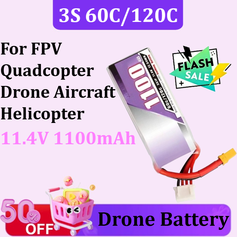 3S 1100mAh 60C/120C 11.4V Lipo - đánh giá và giá Drone Battery 3S